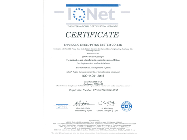 Our company successfully completed the ISO 14001 environmental management system recertification audit